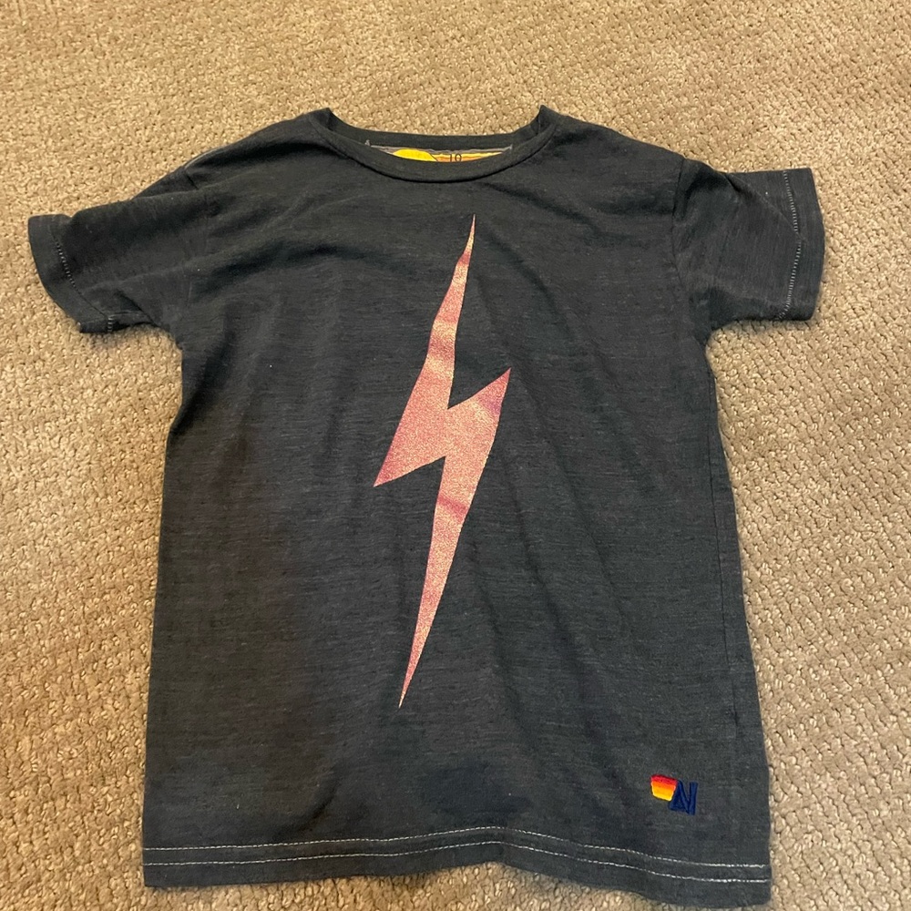 Kids aviatornation tee shirt charcoal